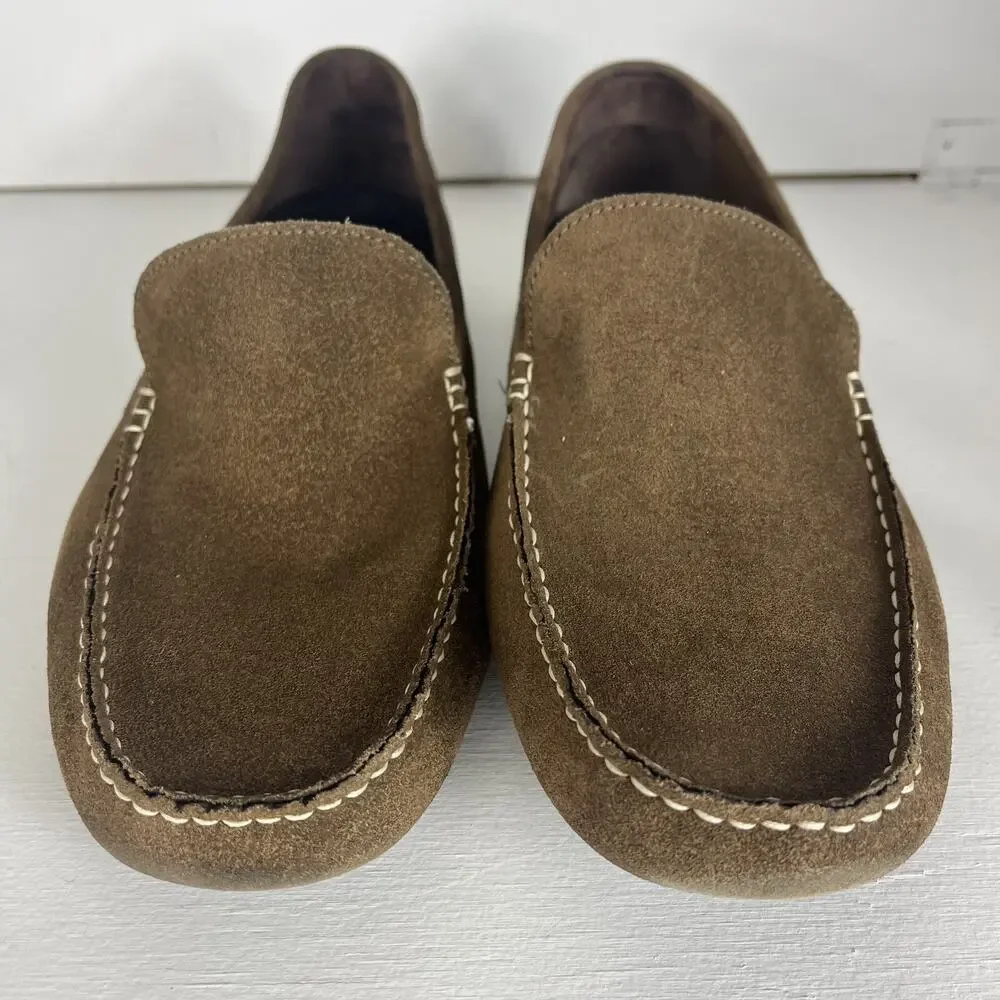 J.Crew Shoes Men 9.5 Millbrook Driven Moccasin Loafers Brown Leather Suede